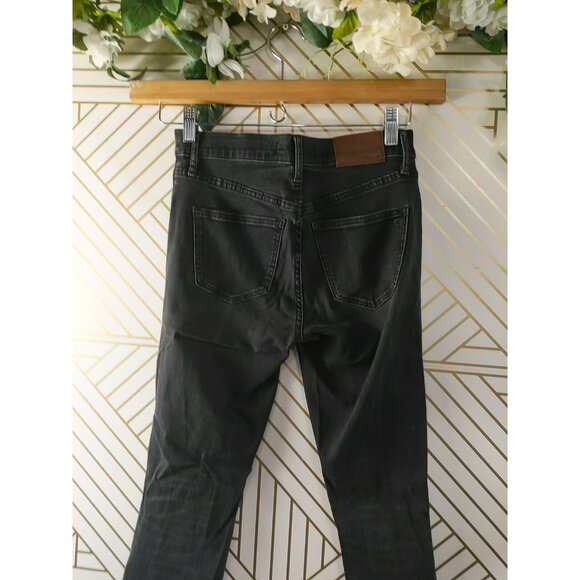 MADEWELL Women's 9" High Riser Skinny Skinny Jeans Black Zip Fly Size 25 - Picture 8 of 10